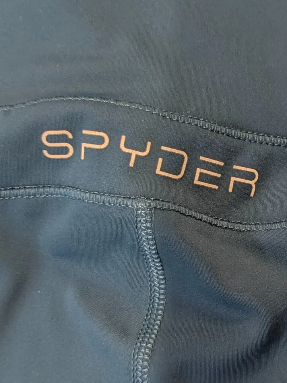 Spyder Active Size Small Greenish Blue Performance Leggings w/ Zippered Pockets